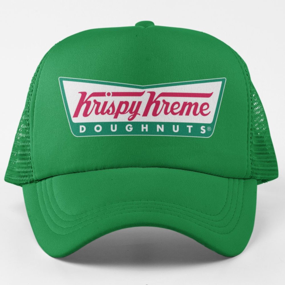 NEW Krispy Kreme Doughnuts Foam Trucker Mesh Snapback Hat GREEN